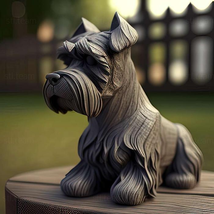 3D model Zwergschnauzer dog (STL)